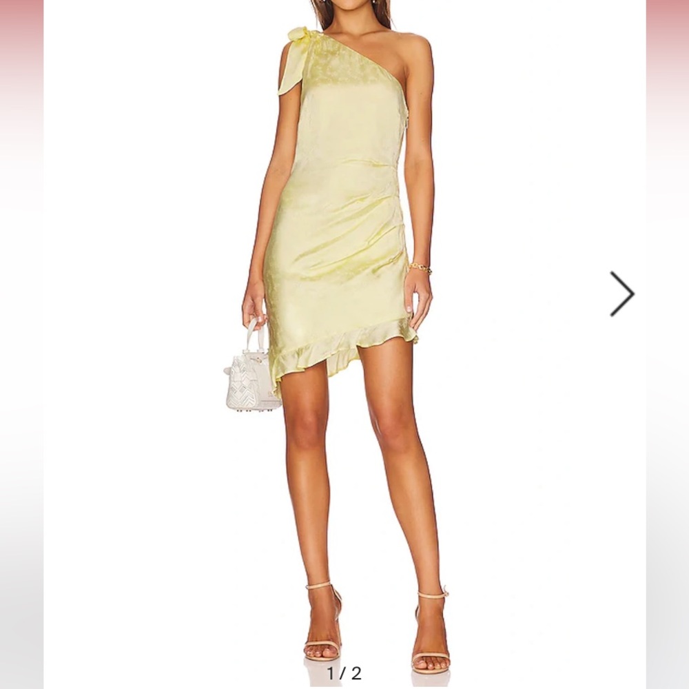 MAJORELLE MARTINA MINI DRESS IN LEMON